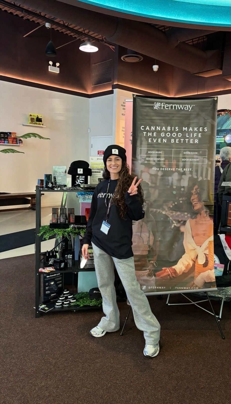 A SESH rep at a Fernway brand activation